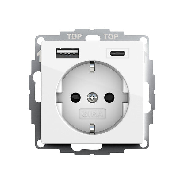 Gira SCHUKO USB-Spannungsvers. 2-fach reinweiß 245903